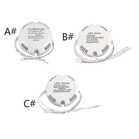Pyöreä LED-virtalähteen muuntaja Ac180-260v LED-ohjain lampulle szkyd A-YUHAO B