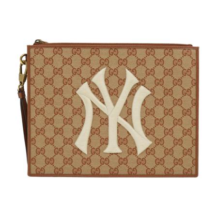 Gucci Vintage, Pre-owned Clutch Bruin, Dames, Maat:ONE Size,Canvas