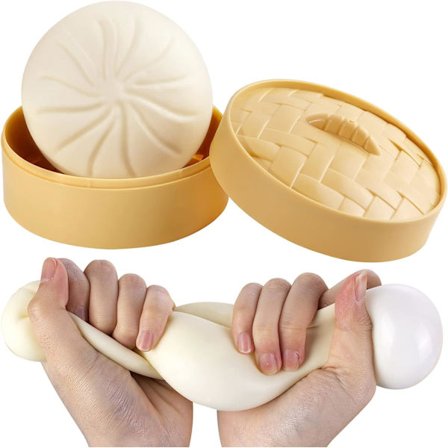 Dumpling Squishy, Dumpling Stress Ball, Dampet Bun, Stress Relief Squeezing Bun Toys for Halloween Prosjekt, Tricking Folk, Barn Lek