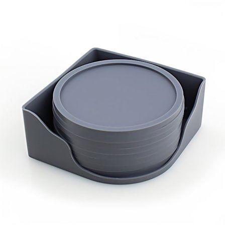 Grå underlägg set om 8 - Bordsskydd för alla typer av bord