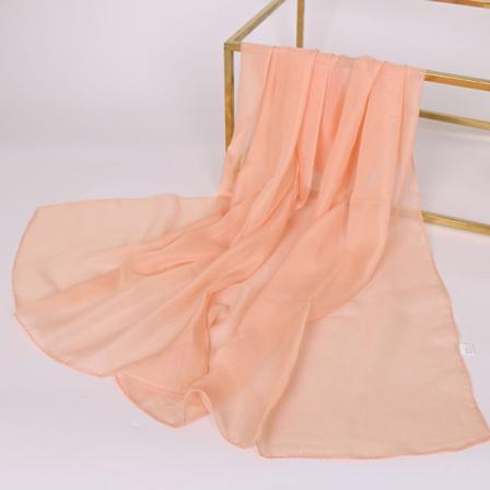 Comfort Women Scarf Shawl 2022 Höst och vinter Enfärgad Chiffong Tunn 7# Xueya Color 150-50cm