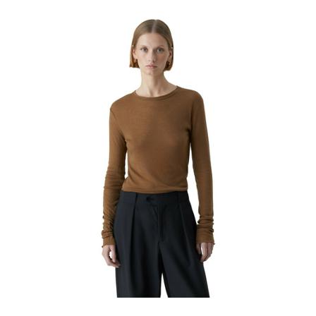 Closed Long Sleeve Tops Brun, Dame