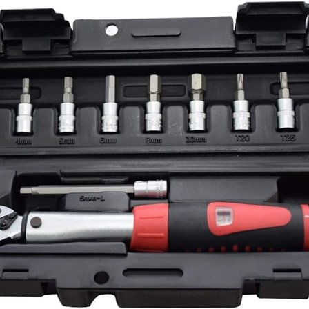 Sykkelmomentnøkkel med 10 bits 1/4 2-24Nm