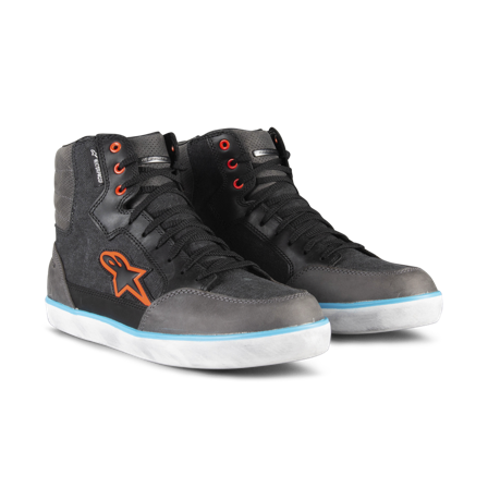 Motorradstiefel Alpinestars J-6 Canvas Schwarz/Grau/Hellblau 47,5