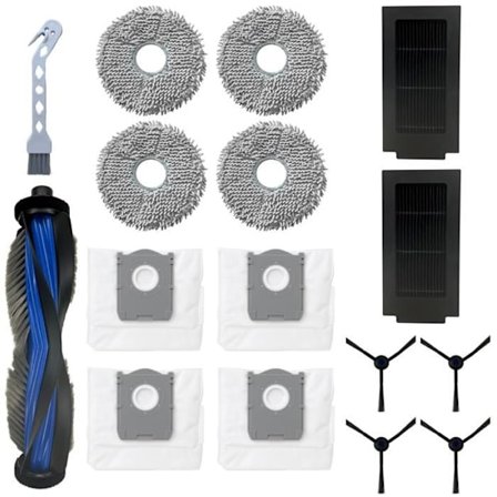 Pakke tilbehør til Ecovacs Deebot T50 Omni/T50 Pro Omni/T50 Max Pro Omni - Filter/Sæk/Serviet/Børste/Rulle Phonillico