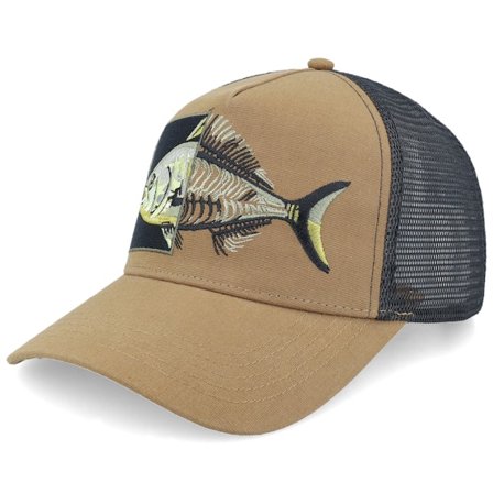 Upfront - Beige trucker Caps - Apollo Brown A-Frame Trucker @ Hatstore