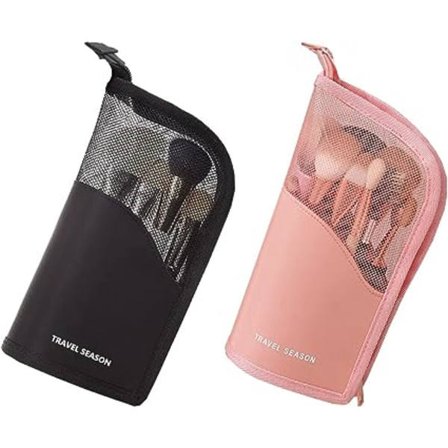 2PCS Makeup Brush Case Makeup Brush Bag Storage Brushes Pencil Ca