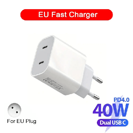 40W Typ C PD Laddare Snabbladdning Mobiltelefonadapter Quick Charger 3.0 För iPhone 15 Pro Max Xiaomi Huawei PD Snabbkabel