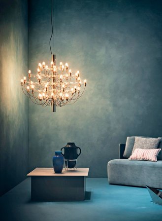 2097/50 Sarfatti lysekrone - matt sort