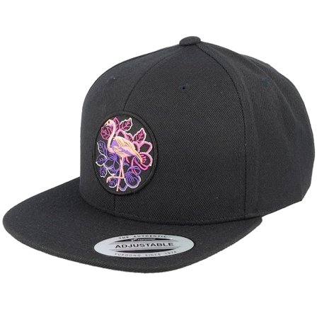Kiddo Cap - Kids Summer Flamingo Black Snapback Snapback Black Cap - @ Hatstore
