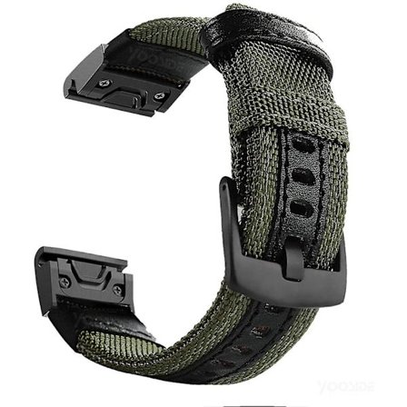 22 mm nylon är lämplig för Garmin Fenix ​​5/fenix 6 (grön)