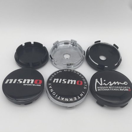 4 stk 56mm 60mm 65mm 68mm Nismo Gtr Logo Bil Emblem Hjulnav Senterdeksel Merke Deksel Klistremerker Styling Tilbehør, 56mm Nismo Klistremerke1 [DB]