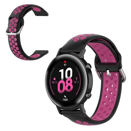 Huawei Watch GT 2e / GT 2 46mm dual color silicone watch band - Black / Rose