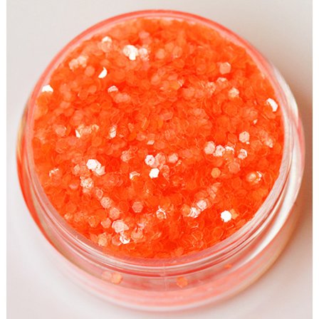 Kynsien glitter - Hexagon - Jelly orange - 8ml - Glitter