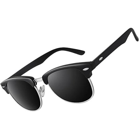 Polarisoidut aurinkolasit miehille naisille, äskettäin päivitetty UV400 kalastus- ja ajolasit, mattamusta kehys harmaat linssit