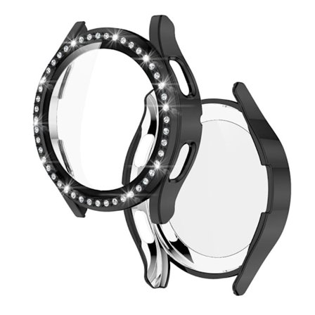 Samsung Galaxy Watch 4 (40mm) strassikoristeinen ranneke karkaistulla lasilla - Musta