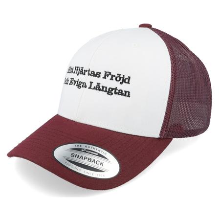 Scenes - Rot trucker Cap - Mitt Hjärtas Fröjd & Eviga Längtan Maroon/White Trucker @ Hatstore