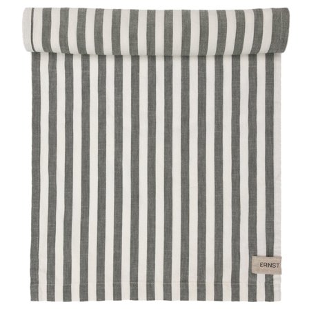 Ernst Löpare bred rand 45x150 cm, grön/vit | Inredning > Textil > Löpare | Bagaren och Kocken