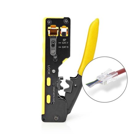 Nedis RJ45-krympeverktøy 3-i-1 for CAT5e, CAT6, CAT6A og CAT7