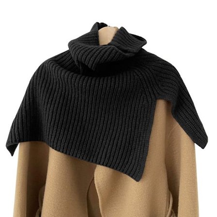 Høj krave slids tørklæde strikket ydre uld strikket tørklæde