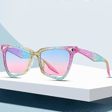 Regnbue Katteøyne Solbriller Fest Solbriller Morsomme Solbriller Kvinner Uregelmessige Solbriller