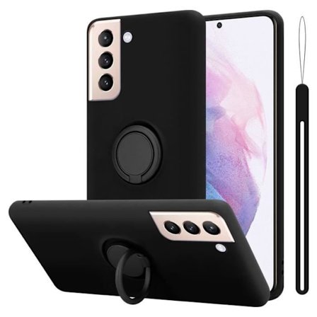 Coque för Samsung Galaxy S21 PLUS Housse i LIQUID BLACK Etui Case Cover Skydd i Silicone TPU mobiltelefon