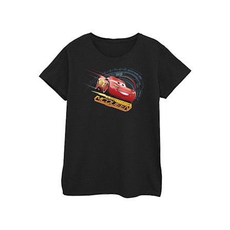 Cars Dam/Damer Blixten McQueen Bomull T-shirt M Svart