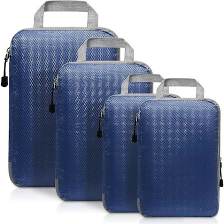 Kuffert Organizer med Kompression (Mørkeblå), Opbevaringskube Håndtaske