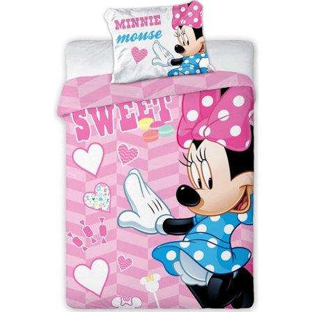 Disney Minnie Sweet barnbäddset 100×135 cm, 40×60 cm