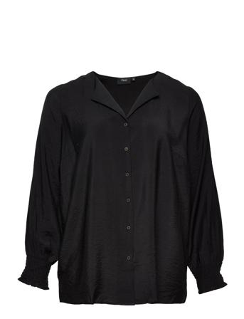Mimilla, L/S, Shirt Långärmad Skjorta Svart Zizzi