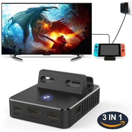 Dockingstation til Nintendo Switch, TV Type C Output Opladningsholder Switch Kølestativ One Button Display Adapter