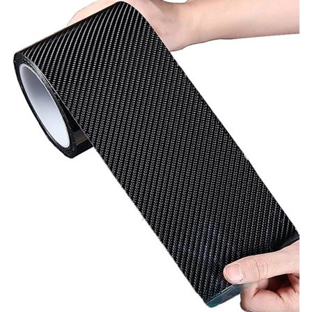 Auton kynnyssuojuslista, 10cm*3m hiilikuitusuojus kynnysnaarmujen peitetarra, itseliimautuva