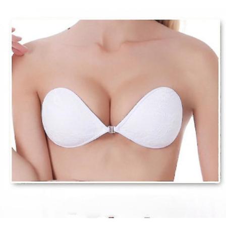 Självhäftande BH, Strapless, Osynlig, Push-Up, Silikon-BH för Rygglösa Klänningar, Svart B