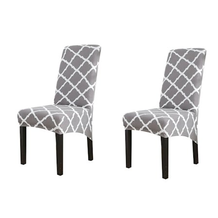 2 enkle elastiske stolbetræk til hotel, restaurant, hjem og stue