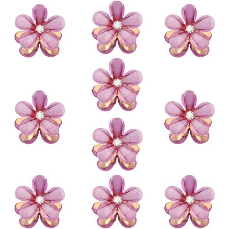10 stk. Mini Diamant Hårklemmer, Små Hårklemmer Blomster Hårnåle Hårtilbehør til Kvinder, Piger, Søde Mini Spænder Hårstyling Tilbehør