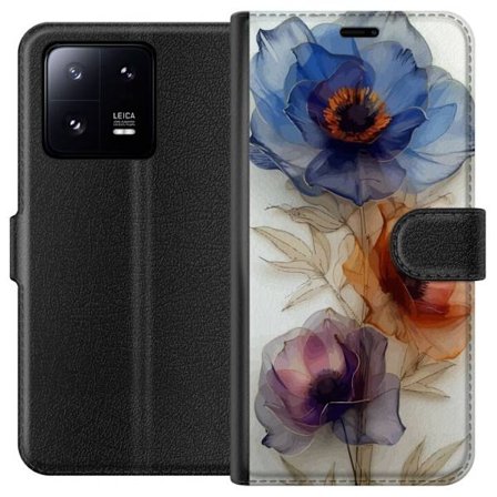 Plånboksfodral till Xiaomi 13 Pro med Silkesblommor