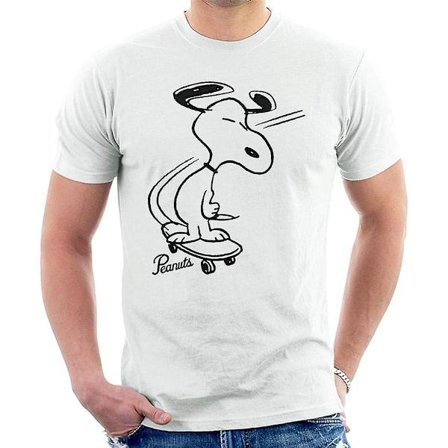 Snoopy Skateboard T-shirt herr - vuxen, 3xl