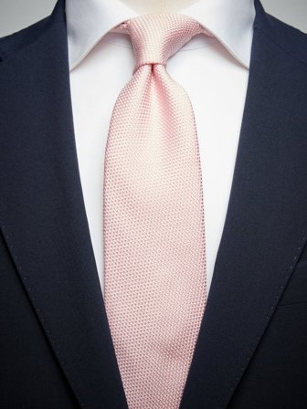 John Henric Men's Hellrosa Grenadinekrawatte Size 7,5