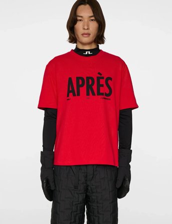 J. Lindeberg Hale Seasonal Logo T-Shirt - Red - XL