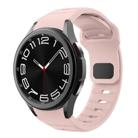 Silikonrem till Samsung Galaxy Watch 6 Classic 47mm 43mm/4 classic 46mm 42mm Armband Galaxy Watch 5/5pro 45mm/4/6 40mm 44mm Rosa