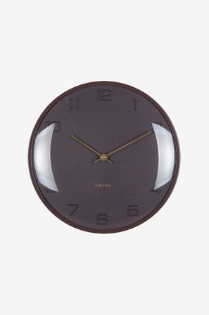 Karlsson - Veggklokke Fuerte Dome - Brun - Veggklokker & bordklokker - Fra Homeroom