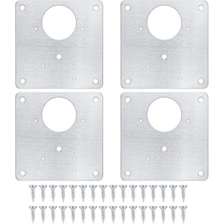 4 skap hengsel reparasjonsplater, kjøkkenskap dør reparasjonsplater med hull