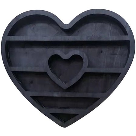 Måne Elf Krystal Hylde Træ Hjerteformet Krystal Essential Display Væg Hylde Stue Hjem Display Rack A