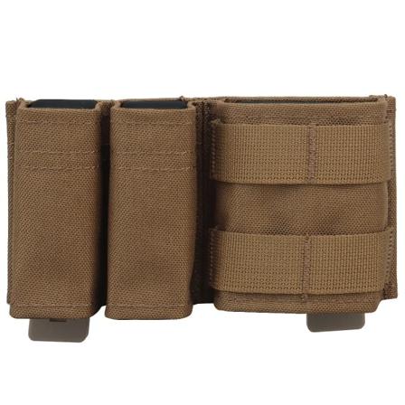 Tactical 5,56 9 mm 1+2 magasinspåse KYWI Kilinsats Shorty MAG-väska MOLLE M4 G17 AR15 Airsoft bälte Väst Gear med Maclice Clip Coyote Brown