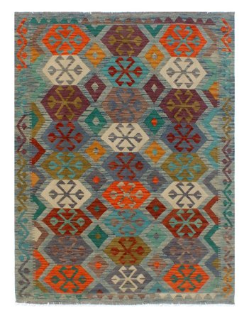 Mały Kilim Afgan Old Style Dywan 153X196 Wełna