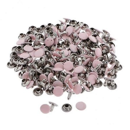 2x 100 Set Dubbelnitad Punk Nitar Kläder Läderhantverk