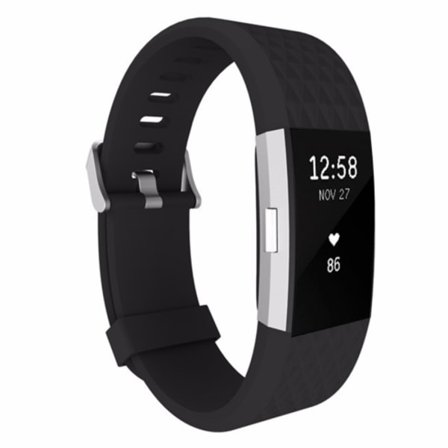 För Fitbit Charger 2 watch Diamond Texture TPU watch , full längd: 23 cm