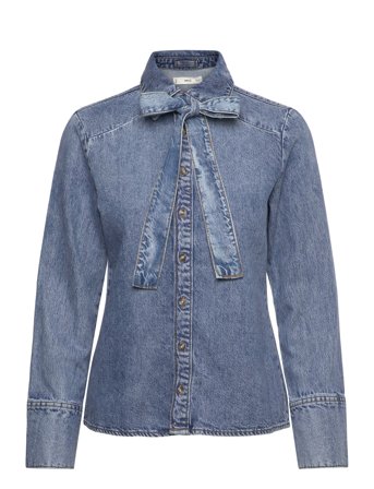Mango | Denim Shirt With Bow | XS