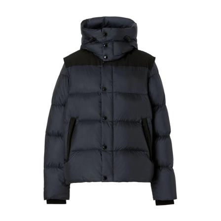 Burberry, Down Jackets Blauw, Heren, Maat:M