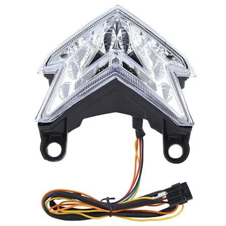 Motorsykkel LED-baklys Brems Blinklys Baklykt for Kawasaki Z800 2013 2014 (Hvit)